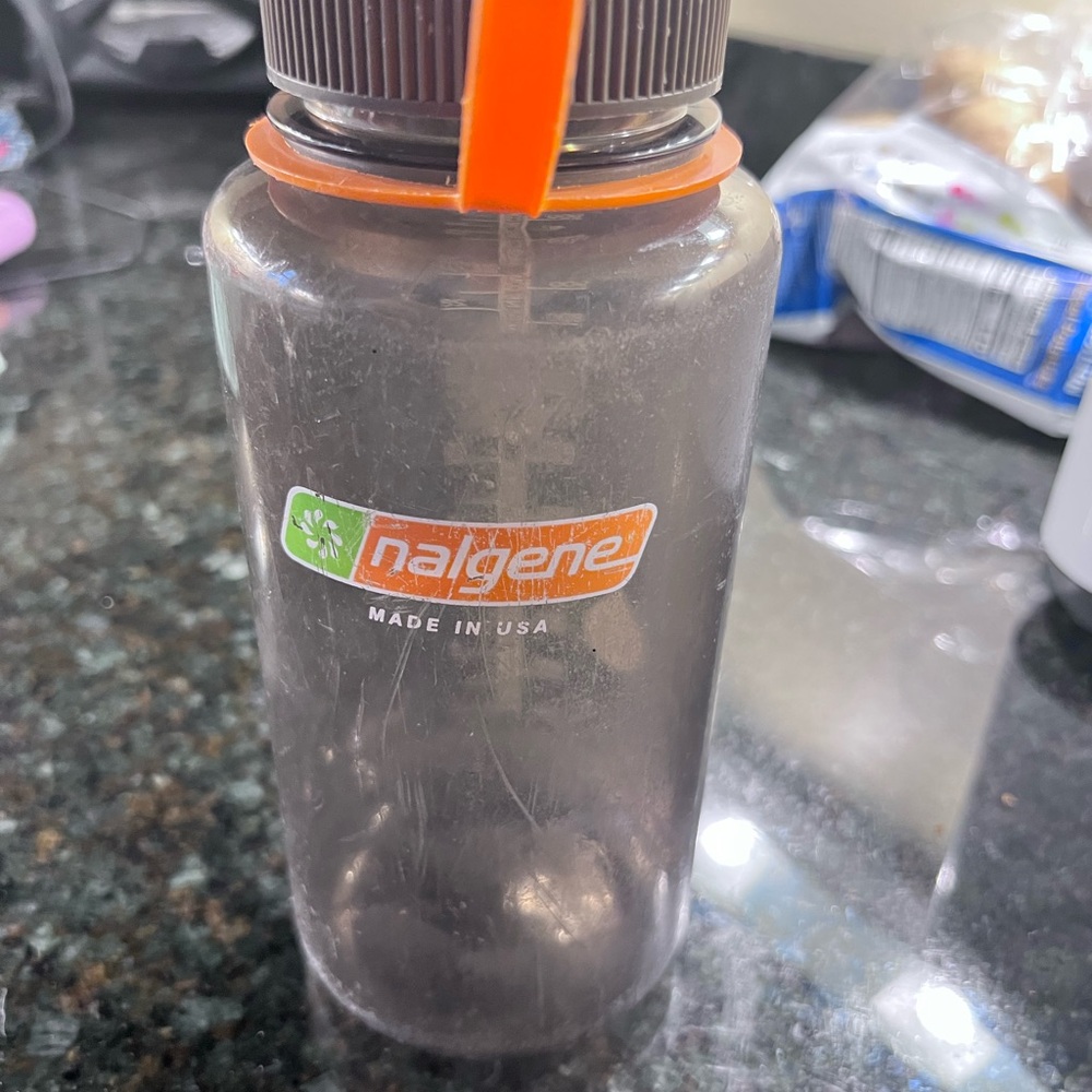 Vintage "Nalgene" Gray and Orange Water Bottle ❤️